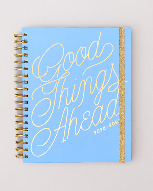 17 Month Large Planner, Good Things Ahead - Blue