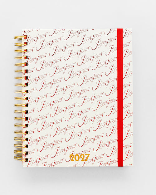 12 Month Large Planner - Bonjour Ivory