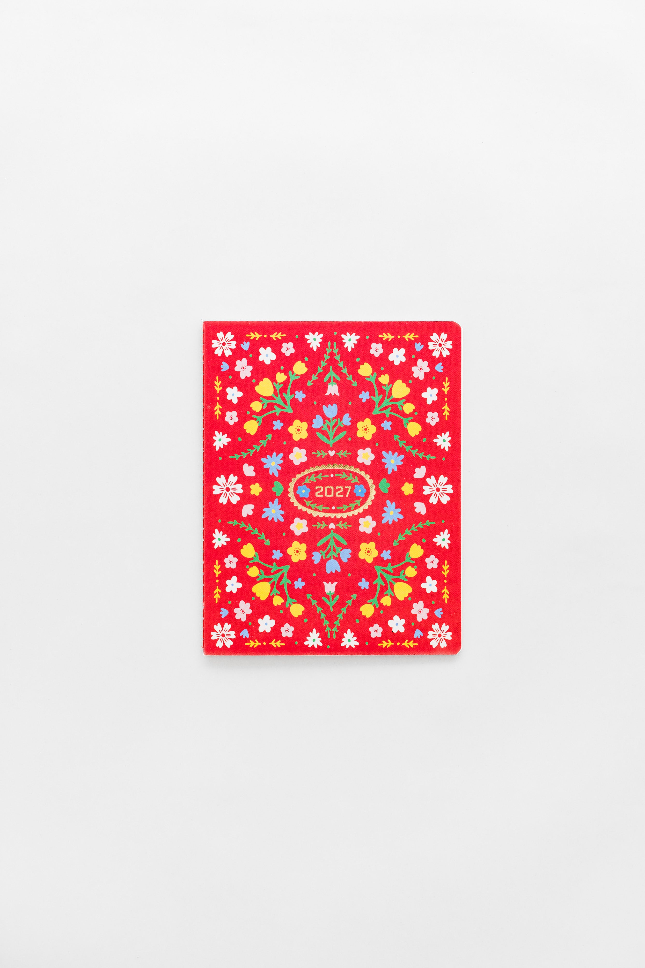 12 Month - Monthly Planner - Red Scandinavian Flor