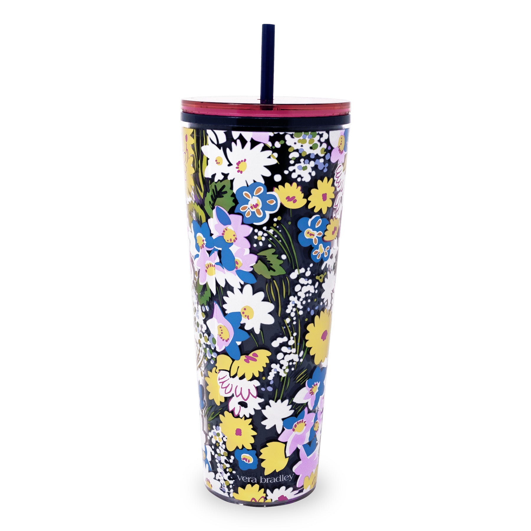 Tumbler with Straw, Poppy Fields