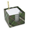 Notecube with Pen - Chelsea Green Plaid