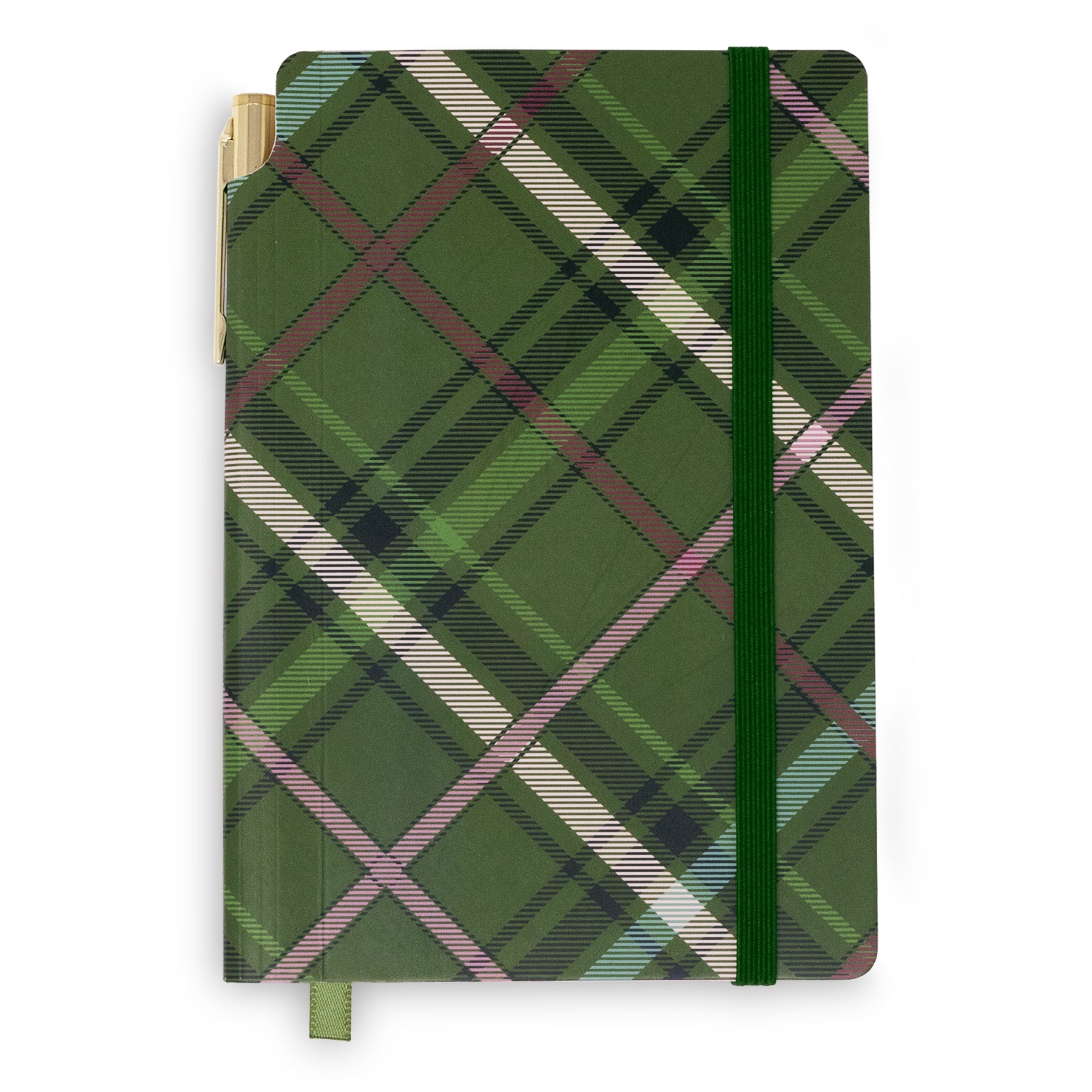 Journal with Pen - Chelsea Green Plaid