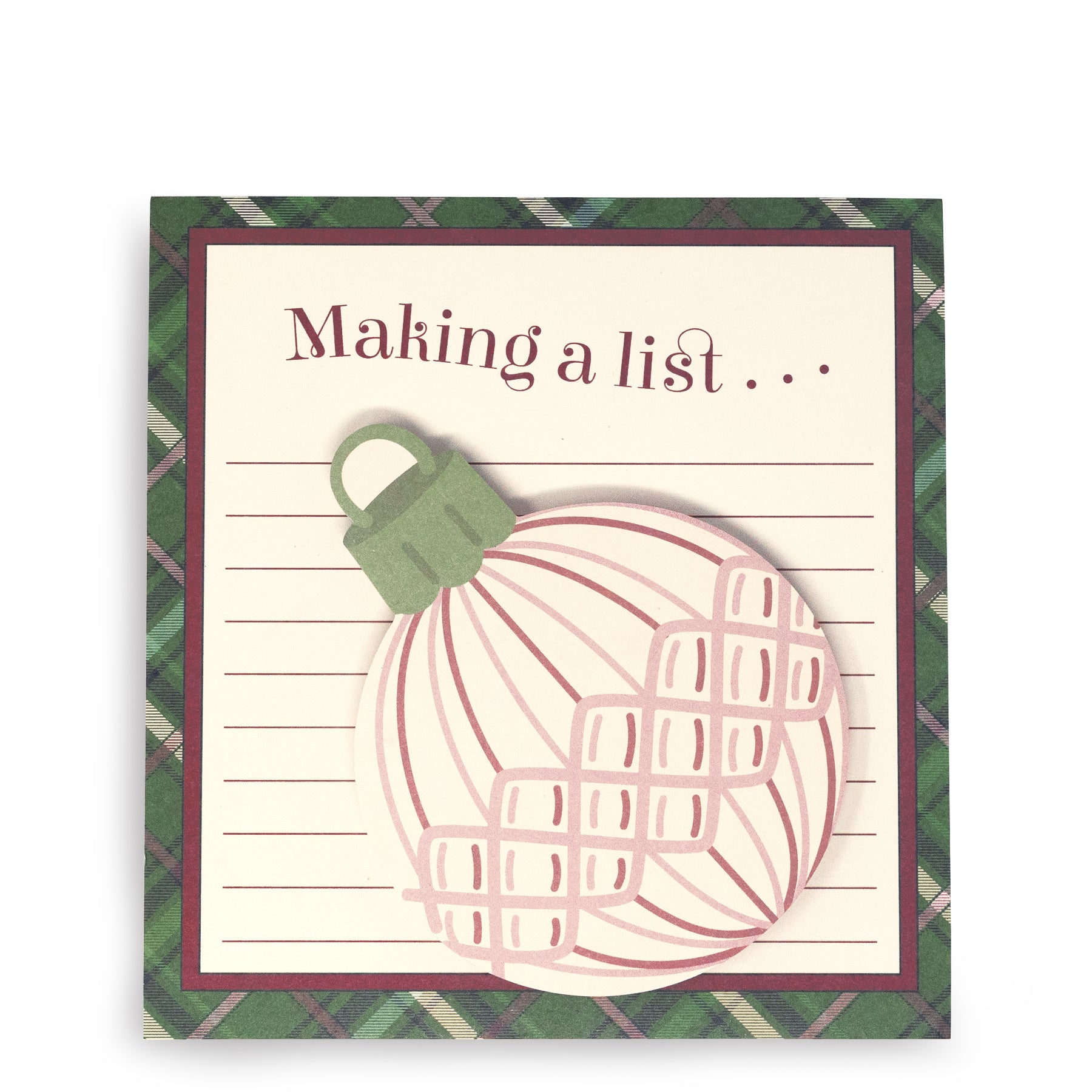 List Pad Set, Chelsea Green Plaid