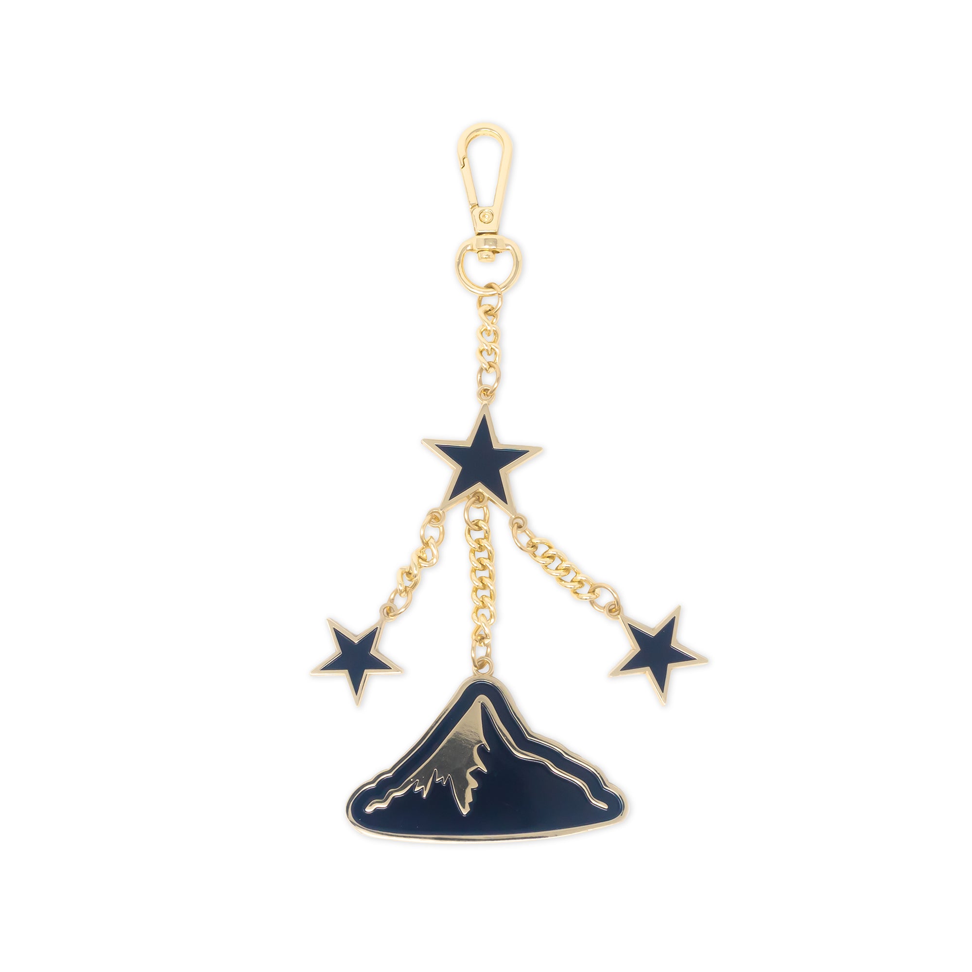 Enamel Bag Charm, Mountains and Stars
