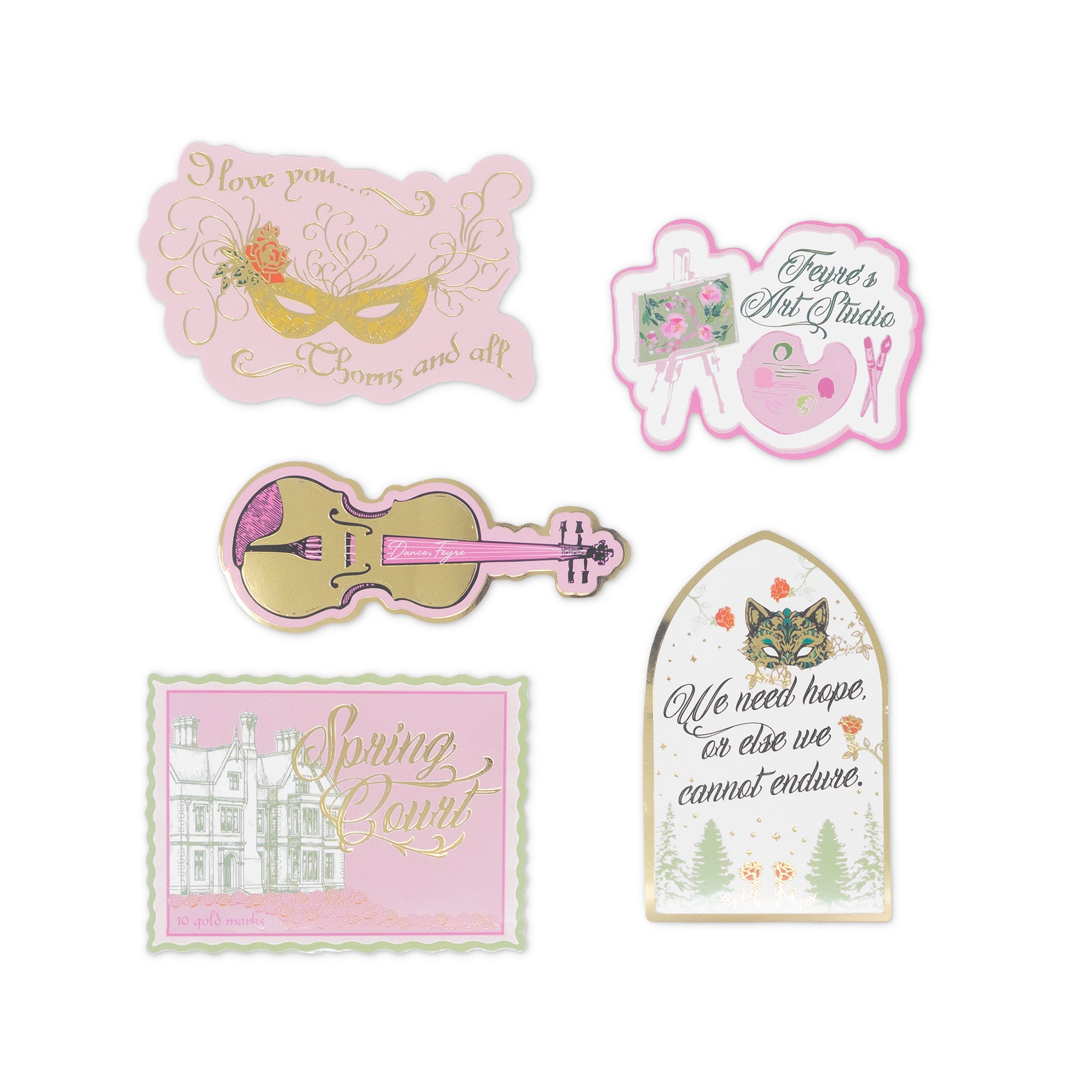 Jumbo Sticker Set, Spring Court