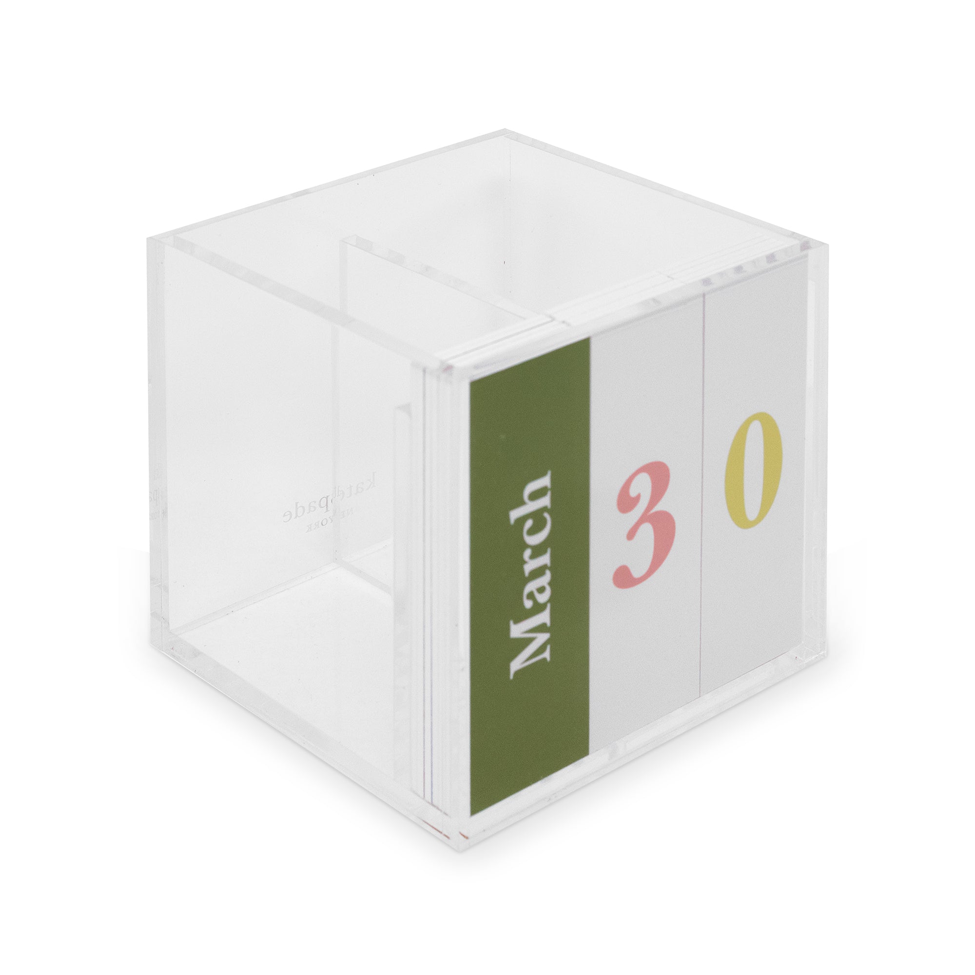 Perpetual Calendar Acrylic Holder, Colorblock