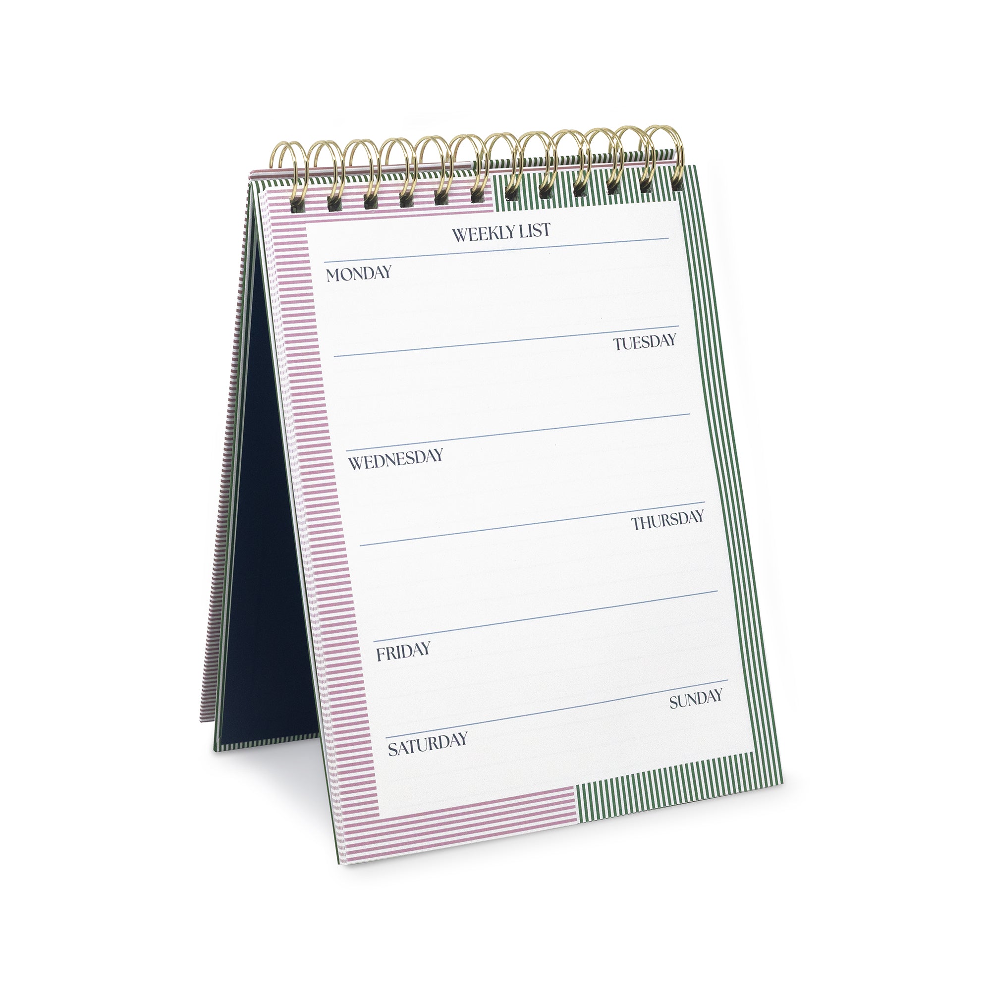 Weekly List Pad, Petite Stripe