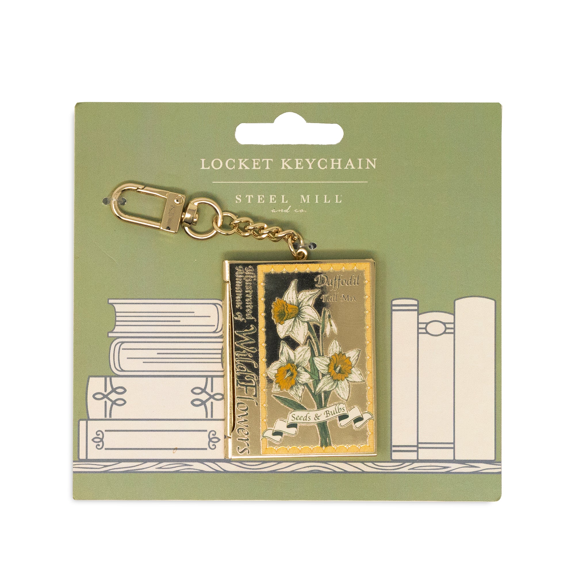 Locket Keychain, Wildflowers