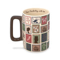 Slim Ceramic Mug- Jane Austen Stamps