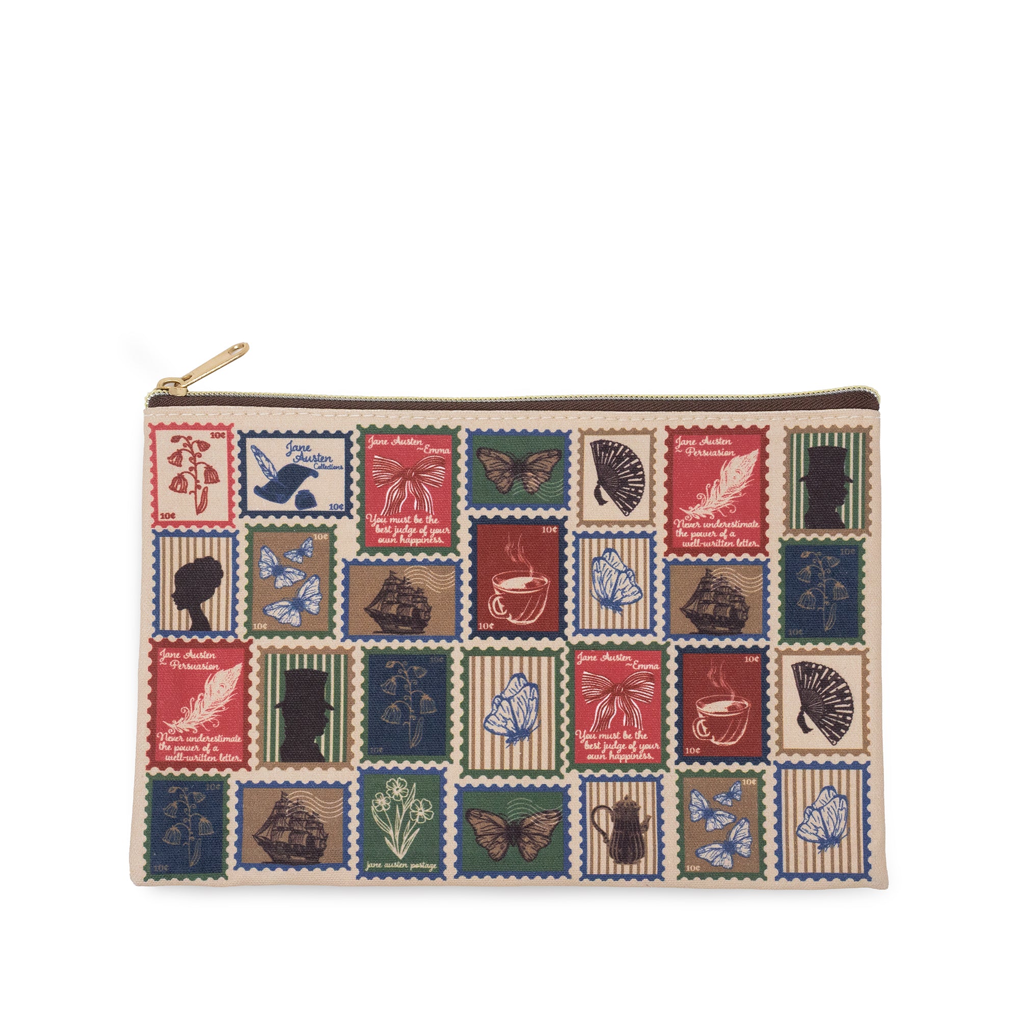 Canvas Pouch - Jane Austen Stamps