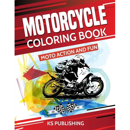Motorcycle Coloring Book. Moto Action and Fun