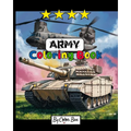 Army Coloring Book: Military Design Coloring Book For Kids 4-8, Tanks, Helicopters, Soldiers, Guns, Navy, Planes, Ships, Helicopters