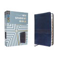 Niv, Student Bible, Personal Size, Leathersoft, Navy, Thumb Indexed, Comfort Print