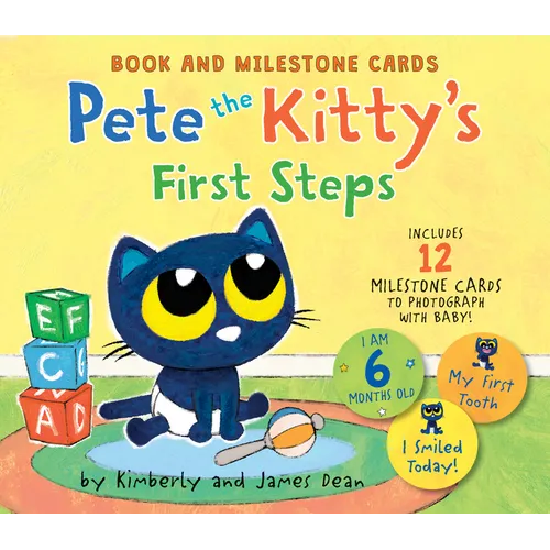 Pete the Kitty's First Steps: Book and Milestone Cards