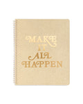 Rough Draft Large Notebook, Make It All Happen (Go