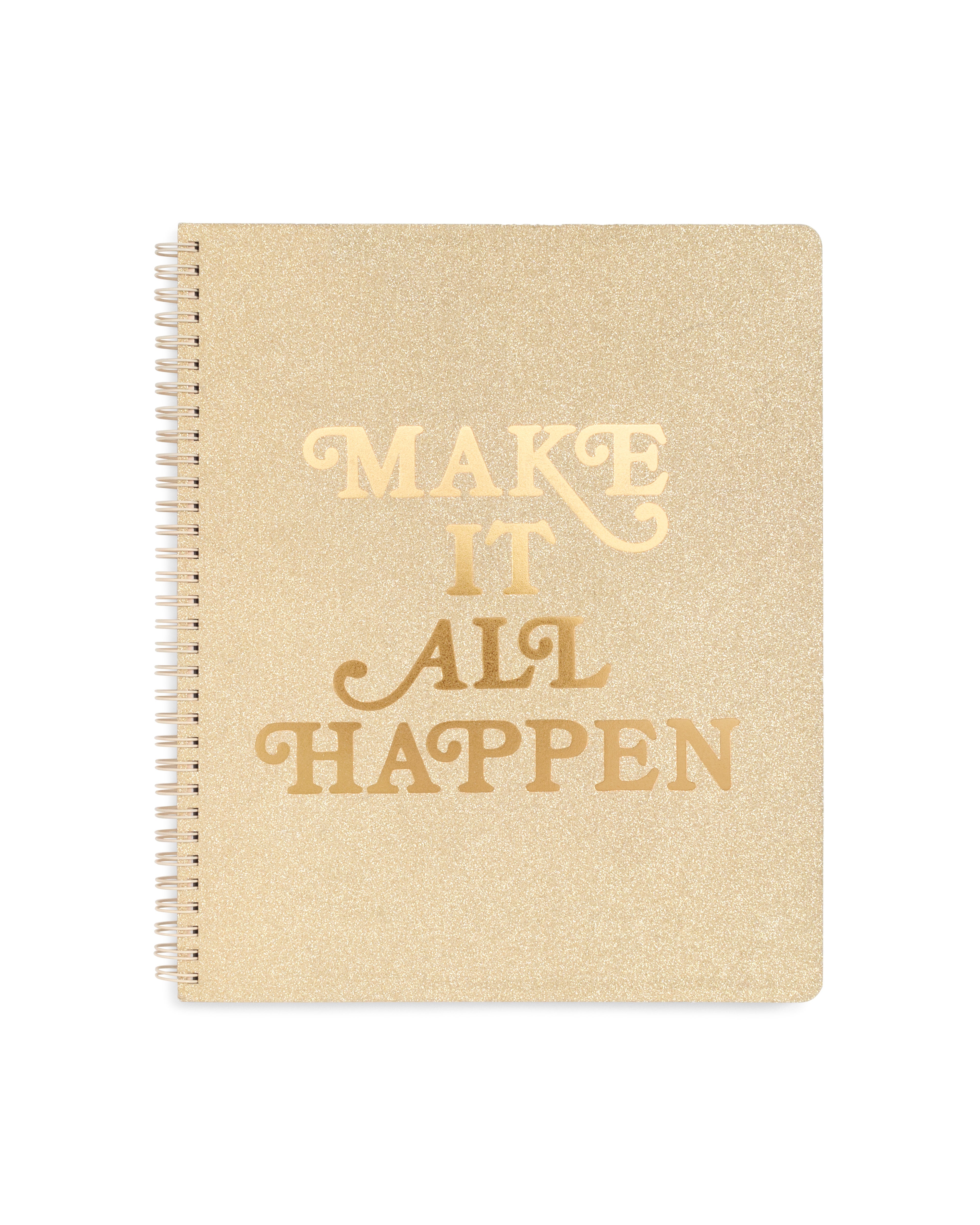 Rough Draft Large Notebook, Make It All Happen (Go