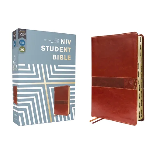 Niv, Student Bible, Leathersoft, Brown, Thumb Indexed, Comfort Print