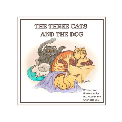 The three cats and the dog