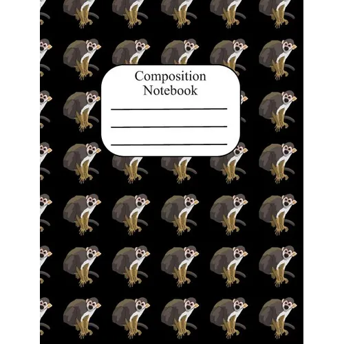 Composition Notebook: Squirrel Monkey Polka Dot Wide Ruled Composition Book - 120 Pages - 60 Sheets