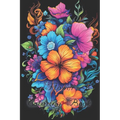 Flower Coloring Book for Adults with back background