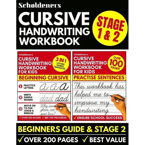 Cursive Handwriting Workbook: Cursive Writing Practice Book For Kids (Cursive For Beginners & Cursive Sentence Handwriting Workbook)