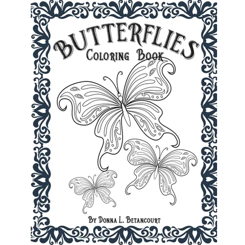 Butterflies Adult Coloring Book