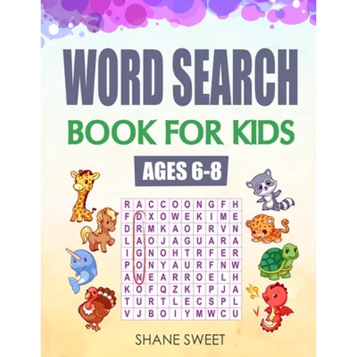 Word Search Book for Kids Ages 6-8