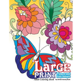 Large Print Adult Coloring Book: Flowers & Easy Designs