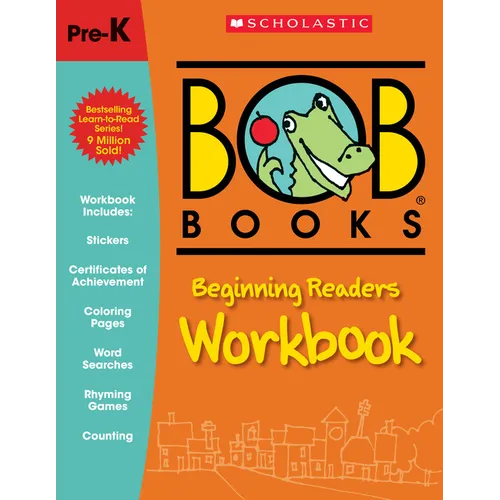 Bob Books - Beginning Readers Workbook Phonics, Alphabet, Writing Practice, Stickers, Ages 3 and Up, Pre-K, Kindergarten (Stage 1: Starting to Read)