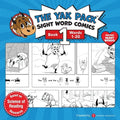 The Yak Pack: Sight Word Comics: Book 1: Comic Books to Practice Reading Dolch Sight Words (1-20)