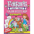Fairies Little Girls' 4-in-One Activity Book: Fun and Learning Activities for Kids 4 to 8 Years, Activity Book for Preschool and School Age Children,